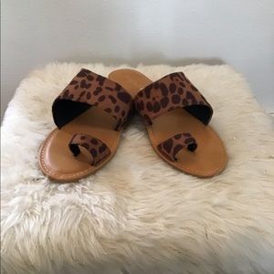 Cheetah print sandals